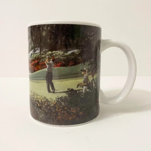 2003 The Approach D R Laird Print Collector Coffee Mug Tea Cup Golf - Picture 1 of 15